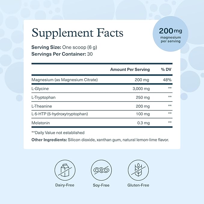 Youtheory Sleep Nighttime Powder - Powder for Circadian Rhythm Support & Stress Relief - Contains L-Theanine & Glycine - 6 oz (30-Day Supply)