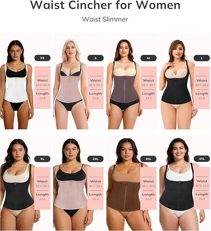 LODAY Waist Trainer Corset for Women Tummy Control Sport Workout Body Shaper Black