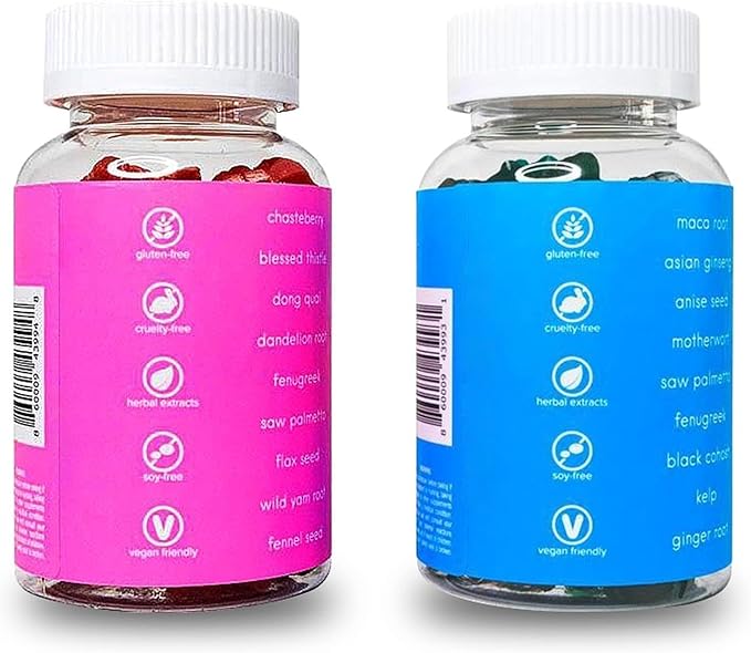 Curvy Body Bears CBB Women’s Multivitamin Gummies Top & Peach Support Combo Pack | Herbal & Vitamin Gummy Supplement | Berry Flavor | 2-Pack (120 Gummies)