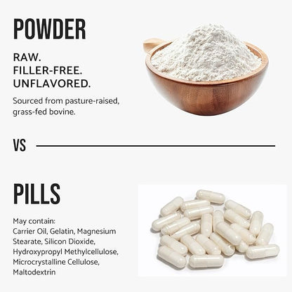 Bovine Collagen Peptides Powder, Hydrolyzed Type I & III Protein, Grass-Fed Pasture-Raised Source, Unflavored Collagen Supplement Paleo-Friendly for Active Lifestyles & Wellness Non-GMO, 2.4lb (1.1kg)