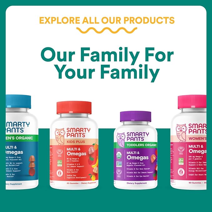 SmartyPants Prenatal Multivitamin Gummies, Omega 3 (DHA/EPA), Methylfolate, Biotin, Vitamin D3, C, Vitamin B12, B6, A, K & Zinc, Gluten Free, 120 Count (40 Day Supply) (Pack of 2)