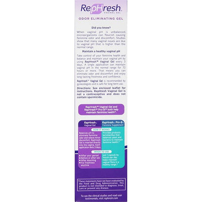 Rephresh Vaginal Gel 0.07oz with 4 Pre-filled Applicators (Pack of 3)