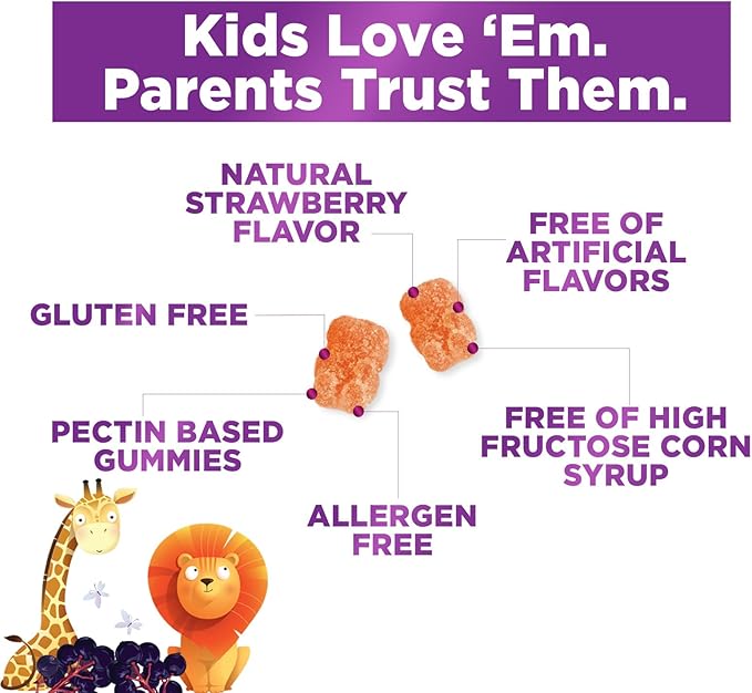 Multivitamin for Kids - Complete Daily Children's Multi Vitamin Gummy Chew with Vitamin D, B Vitamins, Zinc & More - Energy, Memory Focus & Immune Health Support - Natural Berry Flavor - 120 Gummies