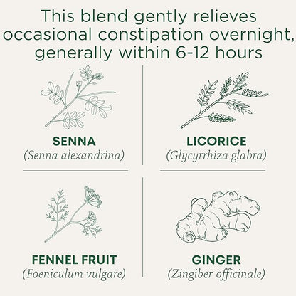 Traditional Medicinals Organic, Smooth Move Tea, Original with Senna - Helps Relieve Constipation Overnight - Kosher, Non-GMO, Caffeine-Free - 48 Tea Bags