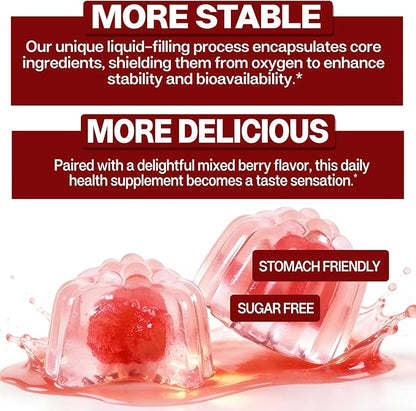 Beet Root Gummies - Nitric Oxide Booster Supplements for Men & Women with Beetroot, L-Citrulline & L-Arginine - Heart, Muscle & Circulation Support - Sugar Free, Vegan, Mixed Berry Flavor, 60 Gummies