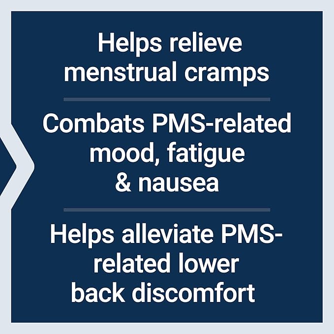 Life Extension Daily PMS Relief, Menstrual Comfort Supplement, PMS-Related Cramps, Lower Back discomfort, Mood, Ginger, Magnesium, B6, Gluten-Free, Non-GMO, 60 Capsules