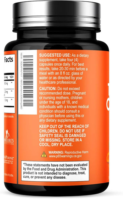 Turmeric Curcumin Supplement - 1800mg Organic Turmeric Per Serving - 95% Curcuminoids & BioPerine Black Pepper Extract for Best Absorption - Natural Vegan Joint Support, Bottled in USA - 360 Capsules