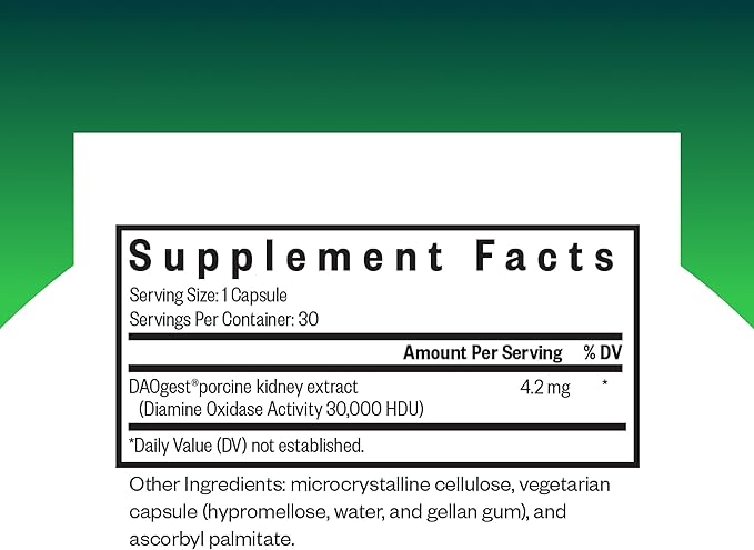 Seeking Health DAO Enzyme - Formerly Histamine Digest, DAO Enzyme Supplement for Histamine Food Intolerance, Supports Digestive Health, Upset Stomach (30 Capsules)*