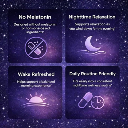 Luna Dream Natural Sleep Supplement for Relaxation & Restful Sleep (90 Capsules) - Natural Sleep Aid with Valerian Root, Ashwagandha, Magnesium, L-Tryptophan, Lemon Balm, & More - Melatonin Free