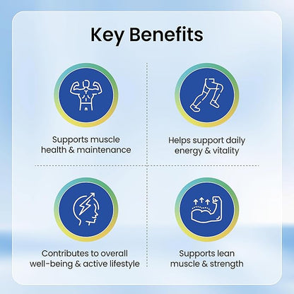 MYOKI Muscle Support Powder (0.1 oz / 3 g Stick Packs 30 Count) Science Backed Supplement for Lean Muscle Strength & Mobility Novel Formula for Muscle Health & Loss Support