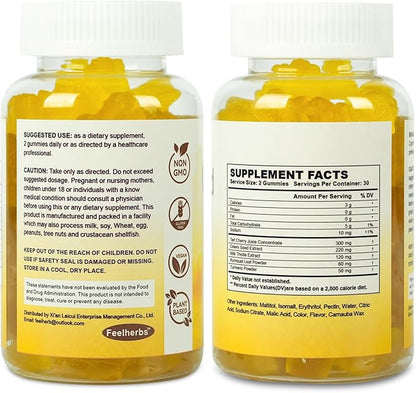 Uric Acid Gummies for Joint Cleanse & Detox, 60 Natural Vegan Tart Cherry Joint Support Gummies Balance Uric Acid Levels for Women and Men with Celery Seed Extract