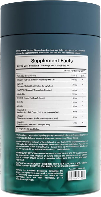 Zenos Health MuscleZen Muscle Builder for Men – ATP Supplements for Strength – Muscle Supplements for Super Recovery – Clear Muscle Support for Lean Muscle Growth - Made in USA, 180 Caps