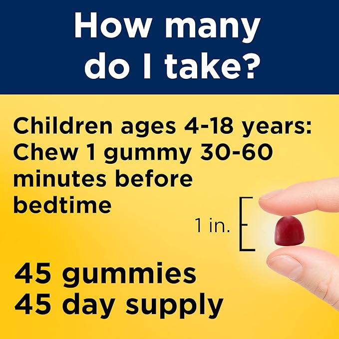Nature Made Kids First Sleep Melatonin Gummies,100% Drug-Free Sleep Aid,Kids-Sleep Gummies for Restful-Sleep,45 Count (Pack of 2)