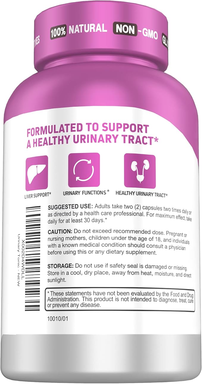 Herbtonics Fast Acting Urinary Tract Cleanse Treatment | Formula UTI with 36 mg PAC | Medical-Grade Cranberry Supplement for Urinary Tract Support (60 Count (Pack of 1))