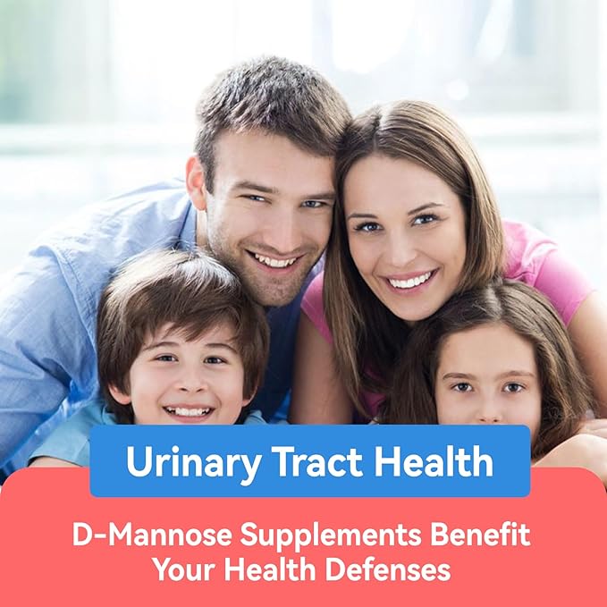 D-Mannose Supplement – 1000mg Capsules with Cranberry, Vitamin C, Hibiscus & Dandelion Extract, Support Urinary Health, D Mannose & Cranberry Capsules, 90 Count