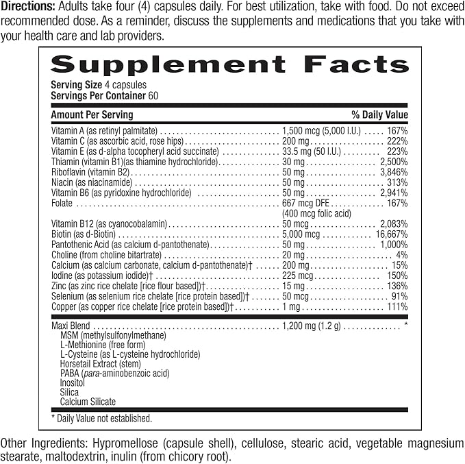 Country Life, Maxi-Hair Plus Biotin, Supports Healthy Hair, Skin and Nails, Daily Supplement, 240 ct