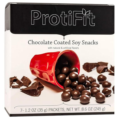 PROTIFIT - High Protein Soy Snack Puffs, 15g Protein, Low Calorie, Low Fat, Low Sugar, Low Carb, Ideal Protein Compatible, 7 Servings Per Box (Chocolate)