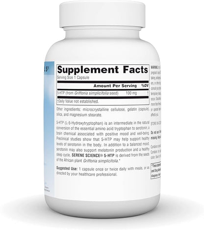 Source Naturals Serene Science 5-HTP, Balanced Mood* - 100 mg - 120 Capsules