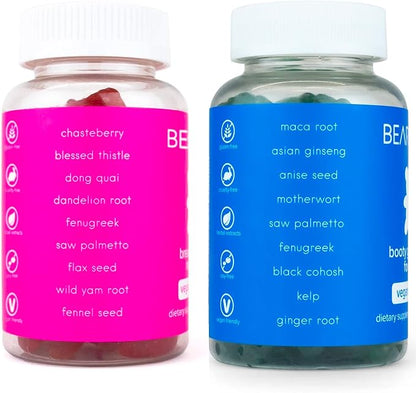 BEARVANA Top & Peach Support Combo Pack Multivitamin Gummies for Women | Includes Herbal Extracts & Essential Vitamins | Berry Flavor | 2-Pack (120 Gummies)