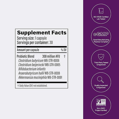 Pendulum Metabolic Daily - Multi-Strain Probiotic with Akkermansia muciniphila to Support Metabolism and Sustain Energy Levels - for Women and Men - 30 Capsules (1 Pack)
