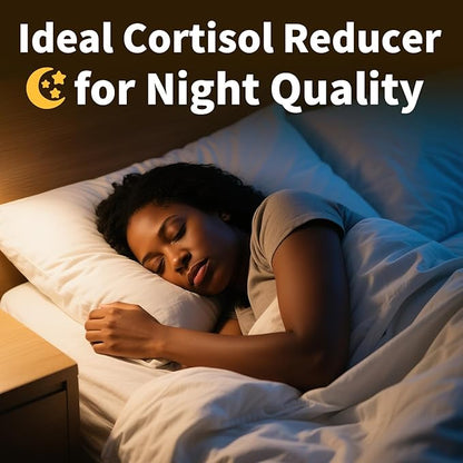 Cortisol Supplements for Women and Men, 10-in-1 Cortisol Reducer Manager Detox with Ashwagandha, Magnesium & L-Theanine, Lower High Cortisol Levels, Relaxation & Night Support, Non-GMO, 120 Capsules