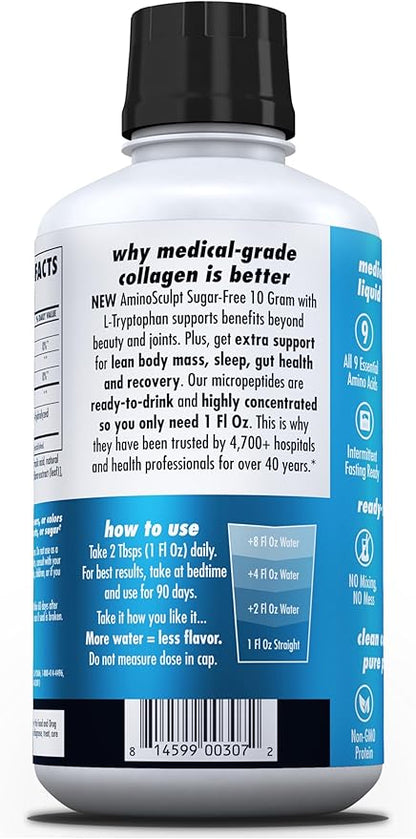 HEALTH DIRECT – AminoSculpt Liquid Collagen Micropeptides – 28 FL Oz – 28 Servings – 10 Grams of Premium Medical-Grade Liquid Collagen for Women – Orange Cream