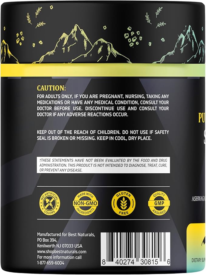 Best Naturtals Shilajit Gummies from Himalayan - 60 ct - Made with Ashwagandha, Black Musli, and Gokshura