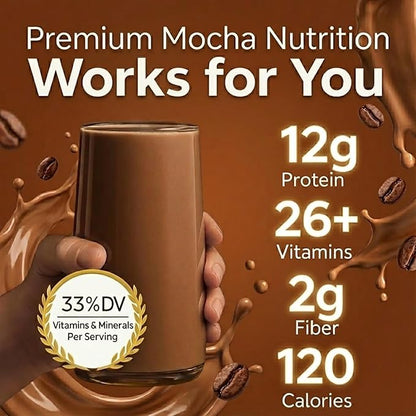 HMR 120 Shake Meal Replacement Powder | Mocha Shake Mix to Support Healthy Weight Loss | 12g of Protein | Nutritional Drink | Low Calorie Food | 12 Servings