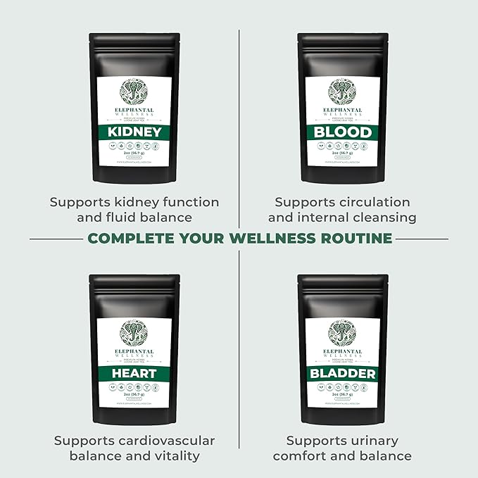 Elephantal Wellness Liver Herbal Tea – Supports Liver Detox, Repair & Resilience | Milk Thistle, Artichoke Leaf, Dandelion Root & Burdock | Caffeine-Free Loose Leaf Herbal Tea – 2oz, 20 Servings