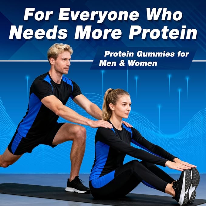 duwhot Whey Protein Gummies Sugar Free, Low Calorie 8g Protein Per Serving, Easy to Take Snacks for Men & Women, Lemon Flavor, 1 Month Supply, 120 Chews