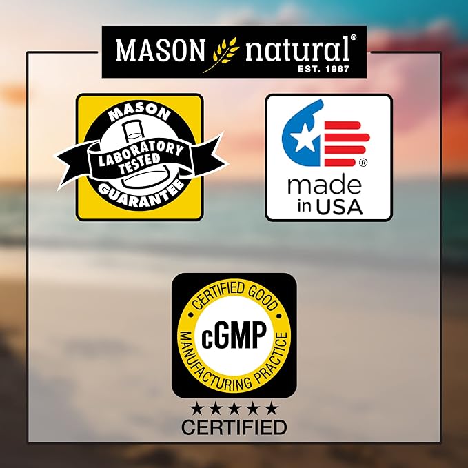 MASON NATURAL Evening Primrose Oil 1000 mg, Hormonal Balance & Skin Support for Women, Rich in Omega,6 GLA & LA, PMS & Menopause Relief Supplement, 60 Softgels