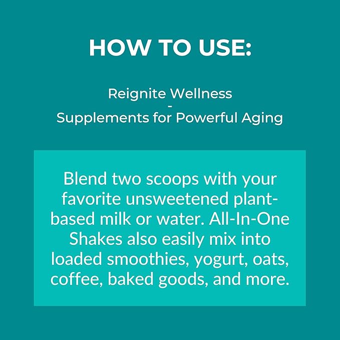 Reignite Wellness by JJ Virgin | Vanilla Paleo-Inspired All-in-One Shake | Gluten Free + Dairy Free Protein Powder | Contains 20G of Beef Protein with Vitamins, Minerals, Amino Acids | 30 Servings