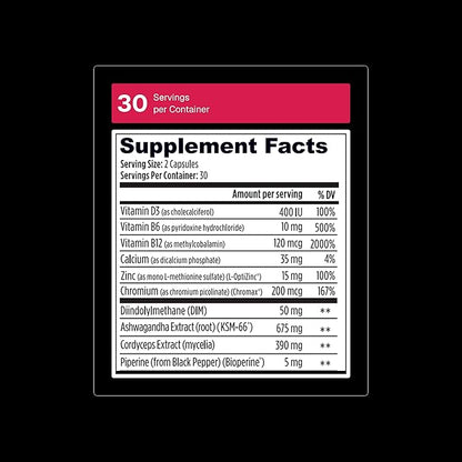 Weider Prime | Support for Men | - Supports Energy, Strength, Focus, Stress, Lean Muscle - 60 Capsules