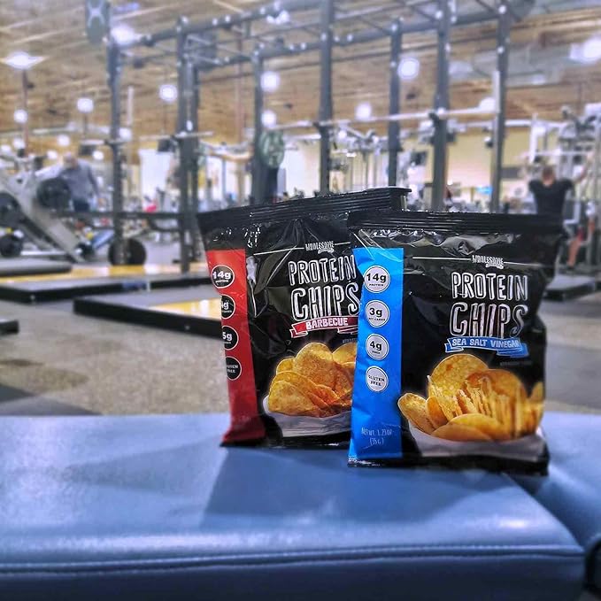 Protein Chips, 14g Protein, 3g-4g Net Carbs, Gluten Free, Keto Snacks, Low Carb Snacks, Protein Crisps, Keto-Friendly, Made in USA (Barbecue & Sea Salt Vinegar, Trial Pack)