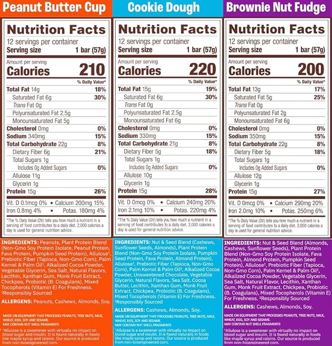 Munk Pack Sampler Pack Probiotic Protein Bars | Keto-Friendly 15g Plant Protein, 1g Sugar, 4g Net Carbs - Vegan, Low Carb, Gluten-Free Healthy Snacks | 5 Count