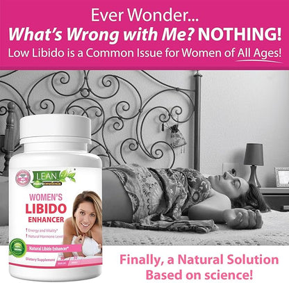 Libido Booster for Women, Maca Root Fenugreek Seed Horny Goat Weed Tongkat Ali Female Energy Enhancer, Hormone Harmony Balance Mood Support Menopause Panax Ginseng DHEA Supplement Pills, 30 Capsules