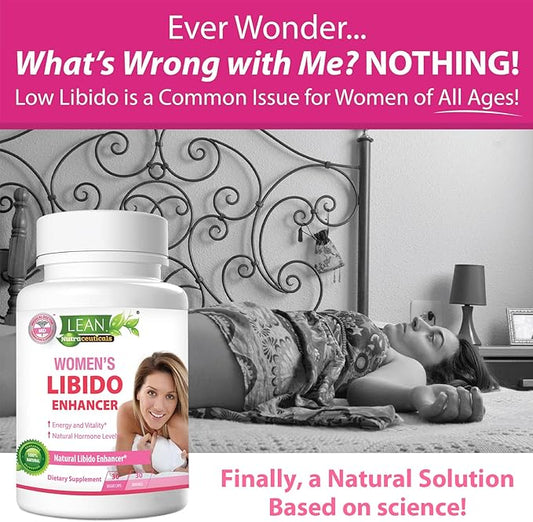 Libido Booster for Women, Maca Root Fenugreek Seed Horny Goat Weed Tongkat Ali Female Energy Enhancer, Hormone Harmony Balance Mood Support Menopause Panax Ginseng DHEA Supplement Pills, 30 Capsules