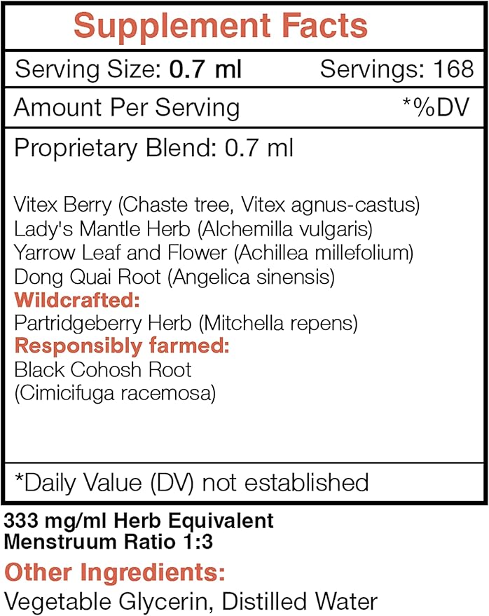 Secrets of the Tribe - Cycle Regulator, Menstrual Cycle Support, Herbal Supplement Blend Drops Alcohol-Free Liquid Extract (4 fl oz)