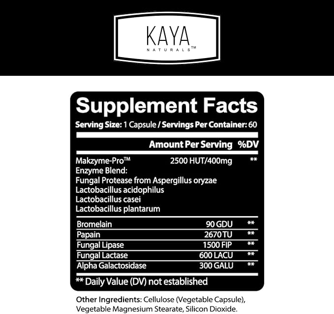 Kaya Naturals Digestive Enzymes with Prebiotics & Probiotics - Constipation & Bloating Relief Pills for Women & Men - Aids Immune Function - Digestion Support - 30 Veggie Capsules (Pack of 2)