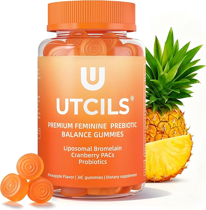 Liposomal Premium Feminine Balance Gummies, Advanced Women's Probiotic Gummies with Bromelain & Cranberry PACs - Triple-Targeted pH Balance Support, 30B CFU Shelf-Stable, Sugar Free 60 Count