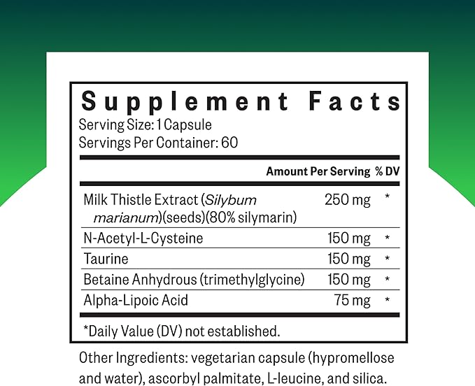 Seeking Health Liver Nutrients - Health Supplement for Glutathione Production Support - Liver Cell Function Support with Milk Thistle, Alpha-Lipoic Acid & N-Acetyl-L-Cysteine - 60 Capsules