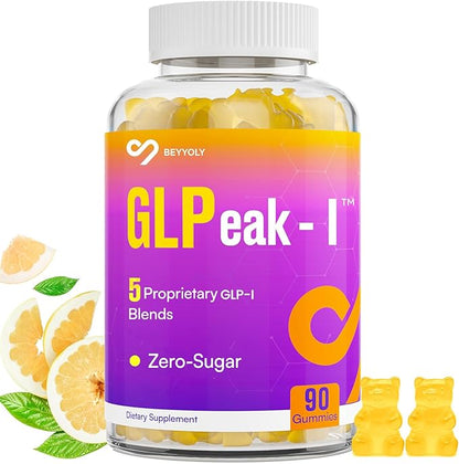 GLP-I Probiotic Gummy for Women and Men, 17-in-1 GLP-I Supplement with Akkermansia Probiotic, GLP-I Berberine Gummies, GLP-I Akkermansia Gummy, Yuzu Flavor, Zero-Sugar, 90 Gummies