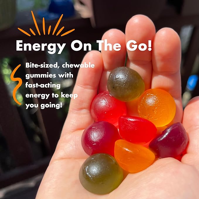 Bonk Breaker Energy Chews with Electrolytes, Orange Mango Guava, Easy to Chew Energy Gummies, 10 Pack