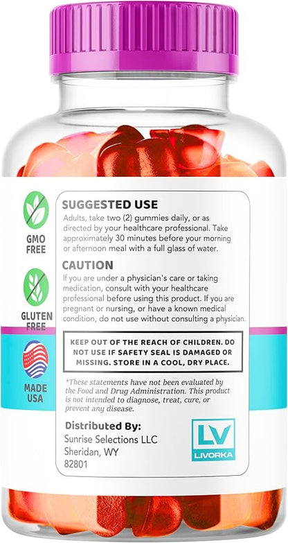 (2 Pack) Revitalyn Gummies - Revitalyn Apple Cider Vinegar Daily Formula for Skin Health, RevitalynAppleCider Gummy Premium Support Healthy All Natural Advanced Formula, 120 Gummies for 2 Months