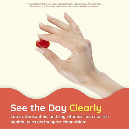 CHILDLIFE ESSENTIALS Healthy Vision SoftMelts - Eye Vitamins for Kids, Lutein Gummies, Lutein and Zeaxanthin Supplements, Eye Health Gummies, Lutein Children, Great Taste - Natural Berry, 27 Tablets
