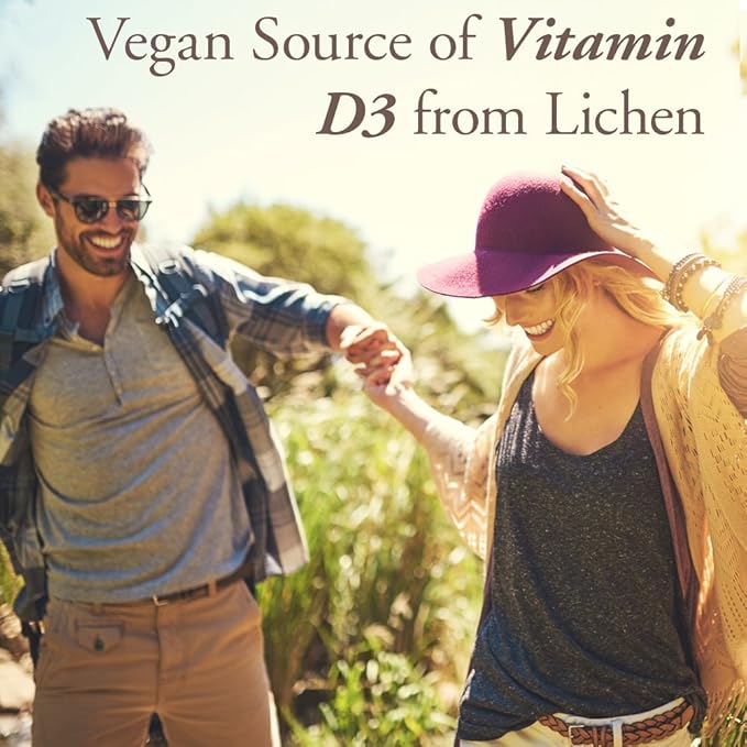 Garden of Life Organics Vegan Vitamin D3 Chewable - Raspberry Lemon, 2,000 IU (50mcg) Whole Food Vitamin D3 from Lichen Plus Food & Mushroom Blend, Gluten Free, 30 Chewable Tablets