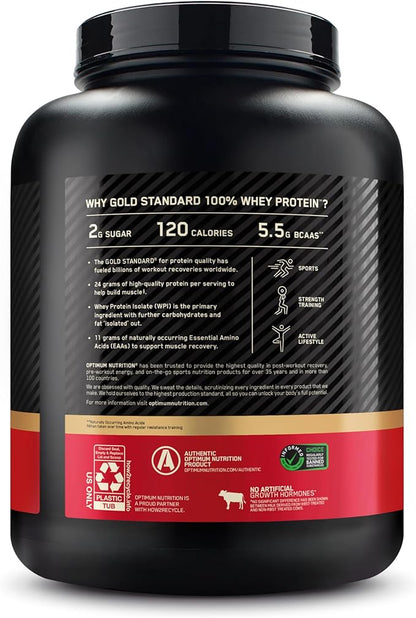 Optimum Nutrition Gold Standard 100% Whey Protein Powder, White Chocolate, 5 Pound (Packaging May Vary)