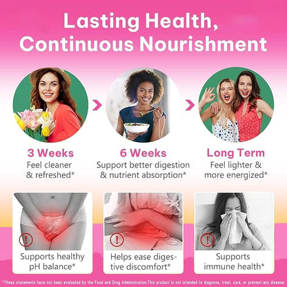 Premium Feminine Balance Gummies - for Women’s Health & Wellness - Immune Support - Vegan, Gluten-Free - Hawaiian Pineapple - 60 Gummies - 30 Servings