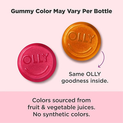 OLLY Undeniable Beauty Gummy, For Hair, Skin, Nails, Biotin, Vitamin C, Keratin, Chewable Supplement, Grapefruit, 30 Day Supply - 60 Count