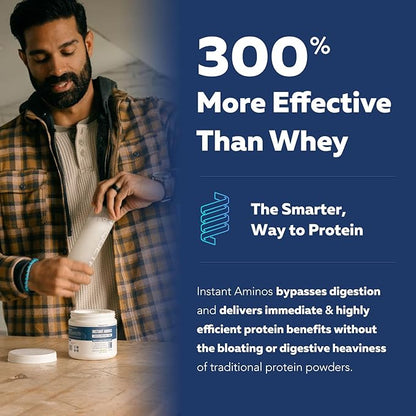 Instant Aminos - EAA+BCAA - 10 Essential Amino Acids Supplement - Rapid Absorption, Zero Digestion - Supports Lean Muscle, Recovery & Aging - 321% DIAAS Protein Score - Wild Berry (30 Servings)